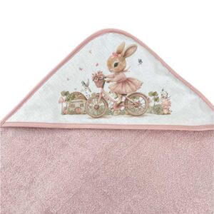 Хавлия с качулка Rose Rabbit 100 х 100 см 3901