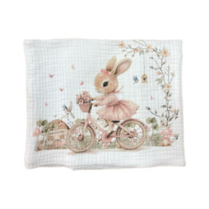 Муселиново одеяло 120х120см, organic Rose Rabbit 3903