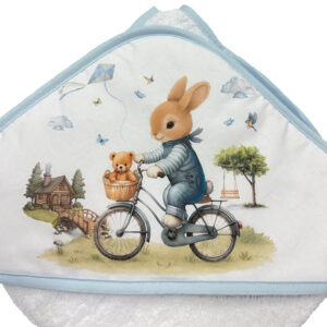Хавлия с качулка Bianco-Blu Rabbit 100 х 100 см 39271