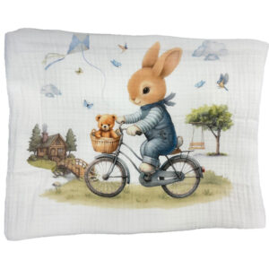 Муселиново одеяло 120х120см, organic Blu Rabbit 3929