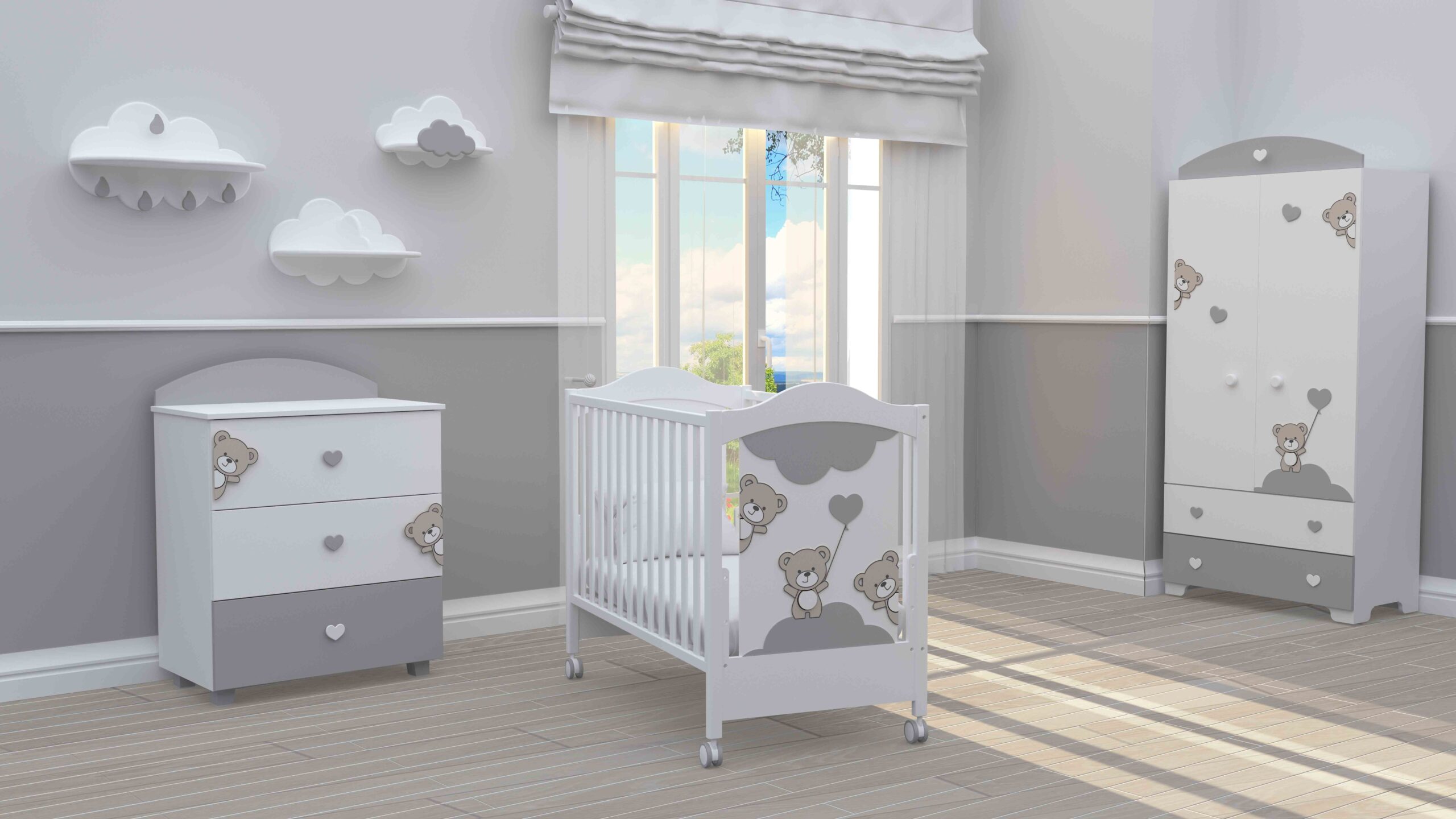 Гардероб Tre Orsetti grigio 2071 - Image 3