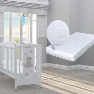 Бебешко легло Piccolo Particolare grigio + ПОДАРЪК матрак Primavera Baby Luxe 202065