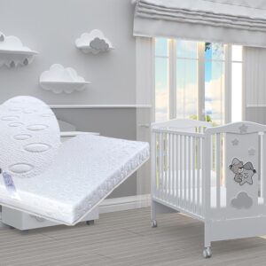 Бебешко легло Polvere di Stelle grigio + ПОДАРЪК матрак Primavera Baby Luxe 202068